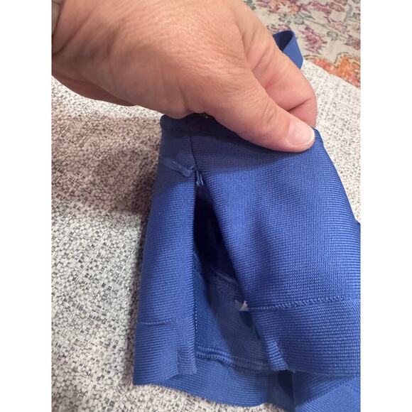 Boohoo  Premium Bandage Bralette Top Cobalt Blue Sports Bra Underwire Side Zip 6 - Picture 10 of 10